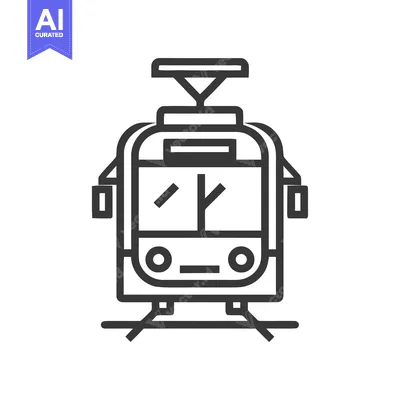 Popular premium asset: Minimalist Tram Icon: Clean Line Art of Public Transportation Vehicle