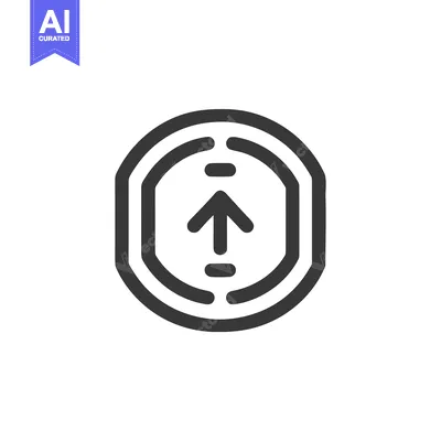 Aset premium populer: Ascend Arrow Icon: Bold Outline Within Rounded Hexagon Shape