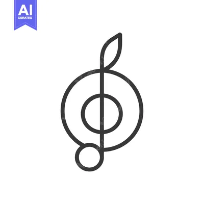 Treble Clef Musical Note Icon