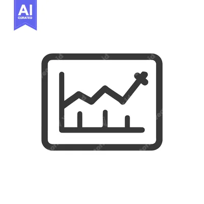 Ascending Graph Icon: Business Growth and Financial Success Symbol in