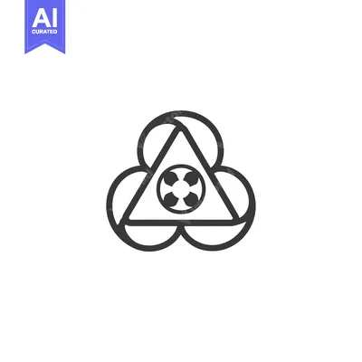 Triangle Encircled by Four Circles with a Star Inside