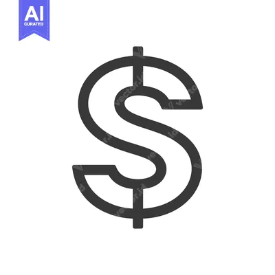 A Black and White Outline of a Dollar Sign