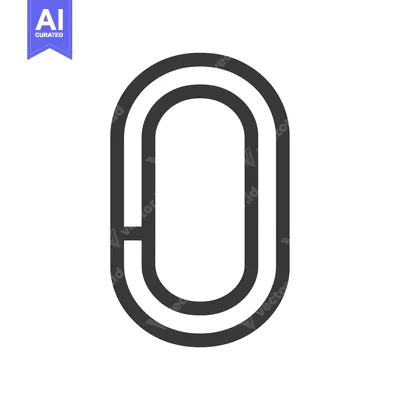 Premium design asset: A Black and White Outline of a Linked Chain