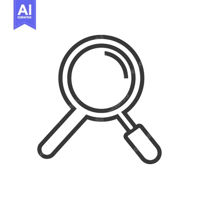 Popular premium asset: A black and white outline of a magnifying glass
