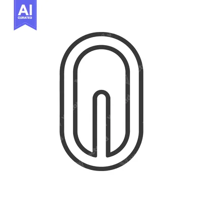 A Black and White Outline of a Paperclip