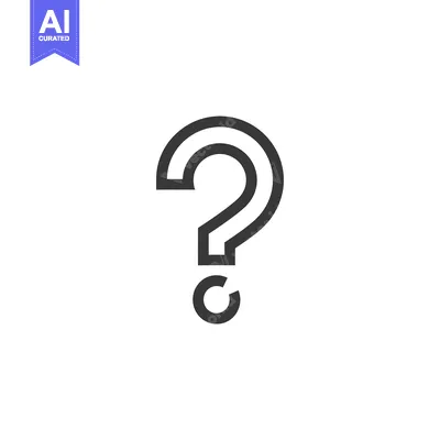 A Black and White Outline of a Question Mark Icon