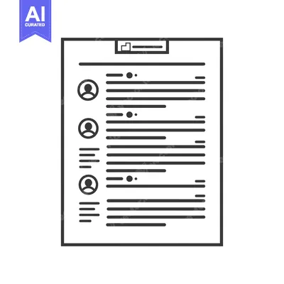 A black and white outline of a simple resume template