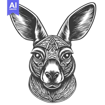 Popular premium asset: Tribal Design on a Kangaroo's Face