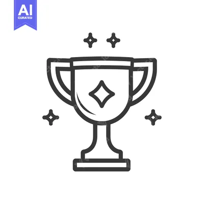 Aset premium populer: Trophy Cup with Four Stars in a Line Outline Icon