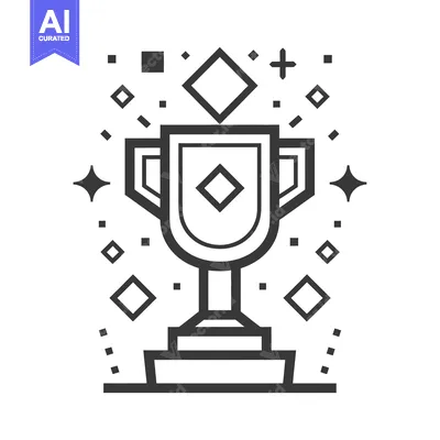 Trophy with Diamonds and Stars Surrounding It