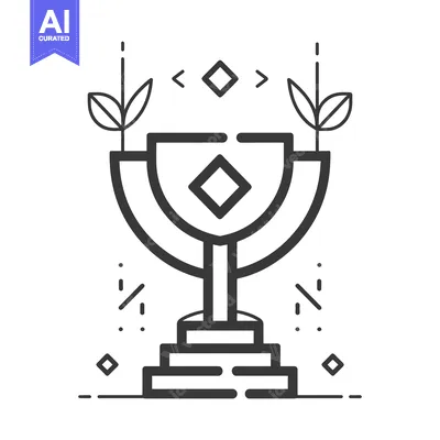 Trophy with Plants and Diamonds