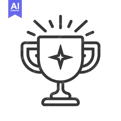 Trophy with Star and Radiating Lines