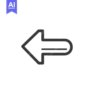Popular premium asset: Bold Left Arrow Icon with Rounded End, Directional Sign on White Backg