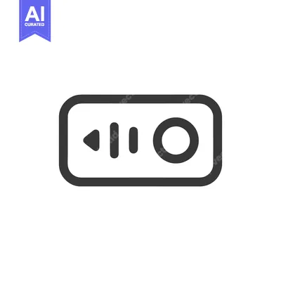 Minimalist Media Player Control Icon: Play, Pause, and Stop Buttons