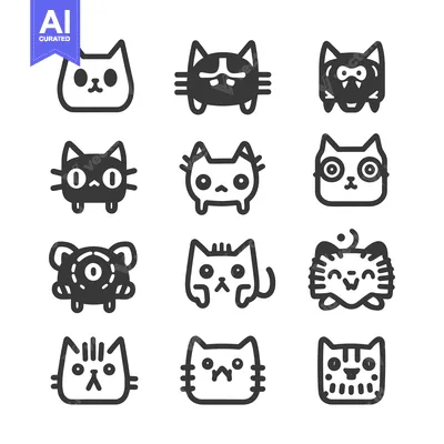 Popular premium asset: Twelve Adorable Cat Icons with Different Expressions and Styles
