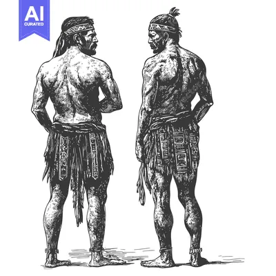 Two Ancient Men in Traditional Garments