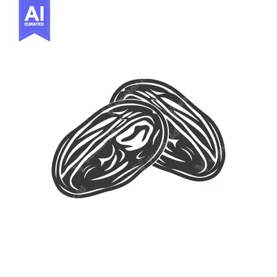 Two Black and White Dates with Detailed Texture
