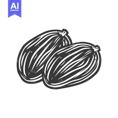 Popular premium asset: Two Black and White Drawn Figs with Stripes