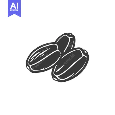 Two Black and White Sketchy Drawings of Sunflower Seeds