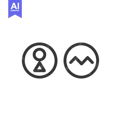 Popular premium asset: Two Circular Icons with Abstract Symbols