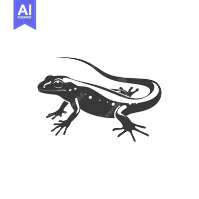 A Black and White Silhouette of a Lizard