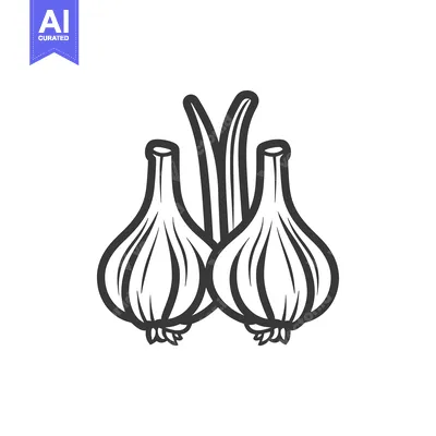 Aset premium populer: Two Cloves of Garlic with Stem