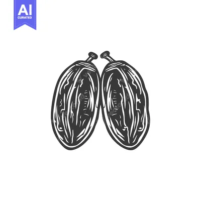 Two Dried Prunes with Wrinkled Skin