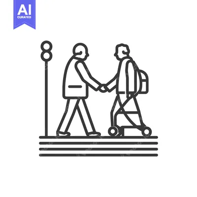 Popular premium asset: Two Elderly Men Shaking Hands While One Uses a Walker