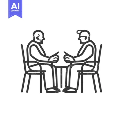 Two Elderly Men Sitting Across from Each Other at a Table
