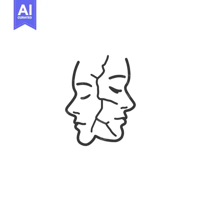 Two Faces Divided by a Crack