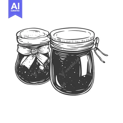 Two Glass Jars with Lids and One with a Ribbon
