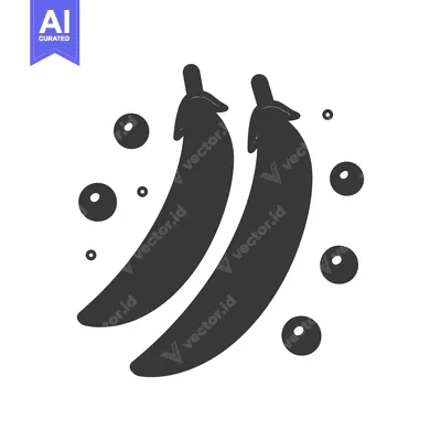Two Green Peas Surrounded by Small Circles