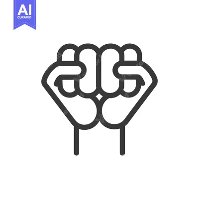 Two Hands Clasped Together in a Fist