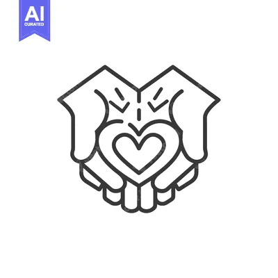 Aset premium populer: Two hands cupped together forming a heart shape