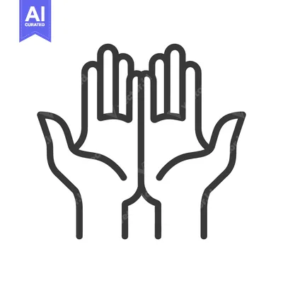 Two Hands Held Up in a Praying Position