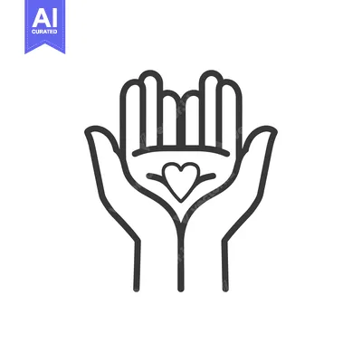 Two Hands Holding a Heart in the Palm