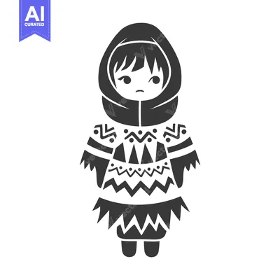 A Black and White Silhouette of a Person Wearing a Hooded Garment with