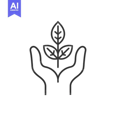 Two Hands Holding a Plant with Three Leaves