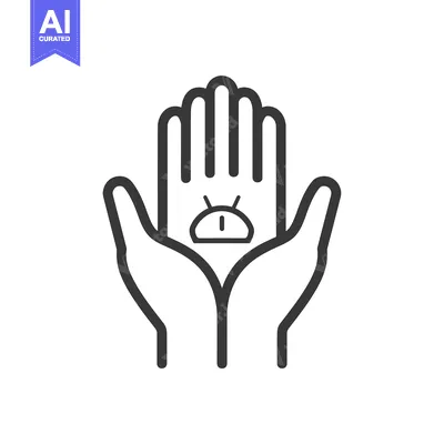 Two Hands Holding a Simple Icon of a Computer Mouse