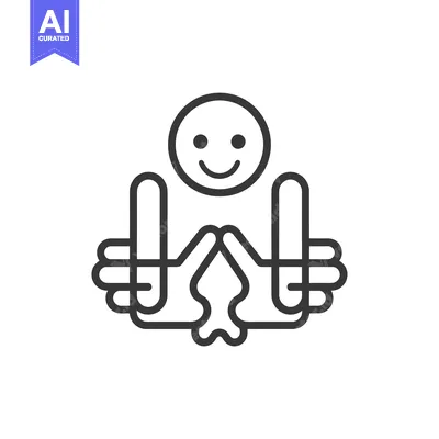 Two Hands Holding a Smiling Face Icon