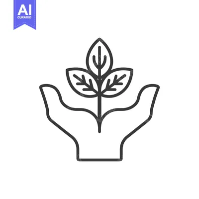 Two Hands Holding a Sprout with Three Leaves