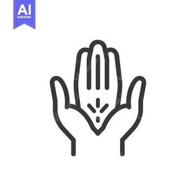 Two Hands Holding a Starburst Symbol
