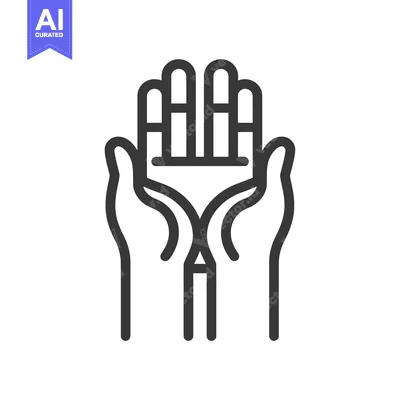 Premium design asset: Two Hands Holding a Tall, Narrow Object