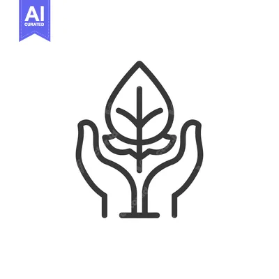 Two Hands Protecting a Growing Plant with a Single Leaf