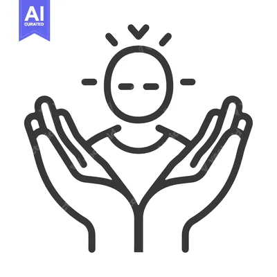 Two Hands Protecting a Person With a Lightbulb Above Their Head