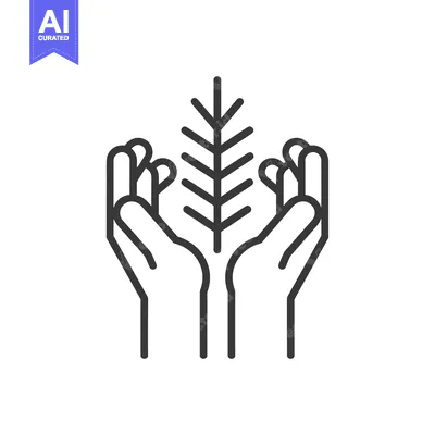 Two Hands Protecting a Small Branch