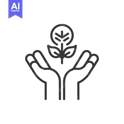 Two Hands Protecting a Sprout with Leaves