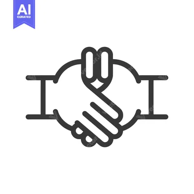 Two hands shaking, forming a circle