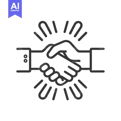 Two Hands Shaking in Agreement Surrounded by Rays