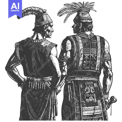 Two Indigenous Individuals in Traditional Clothing